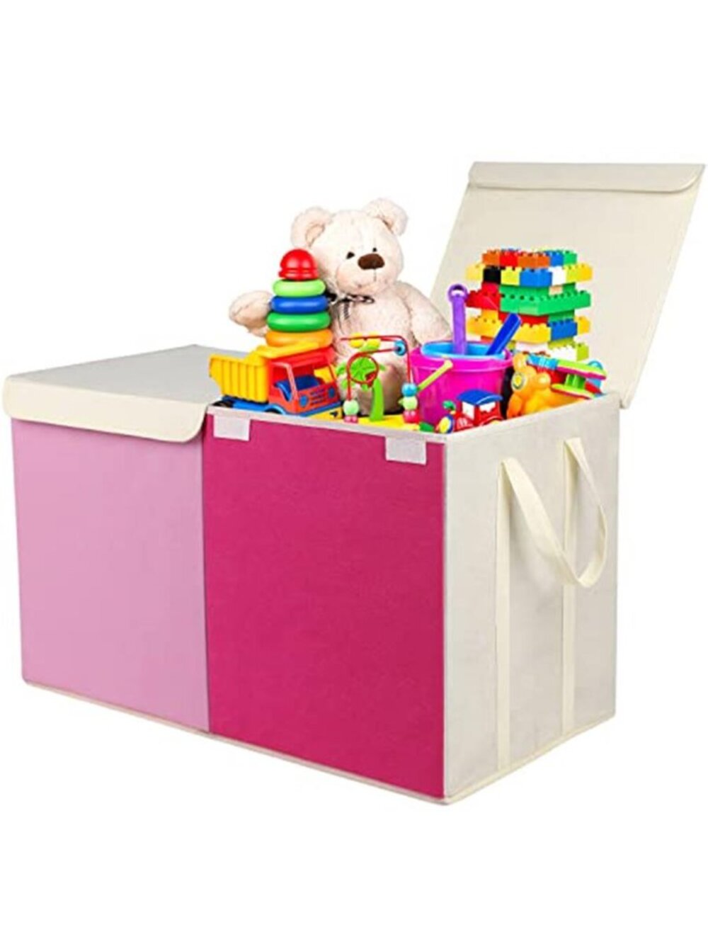 New Toy Box Chest, Collapsible Sturdy Storage Bins with Lids, Extra Large